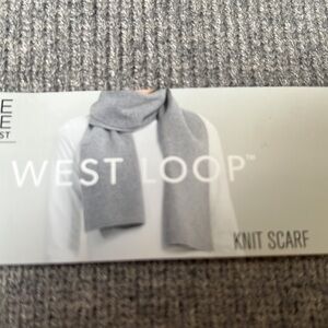 NWT Unisex Grey West Loop Knit Scarf